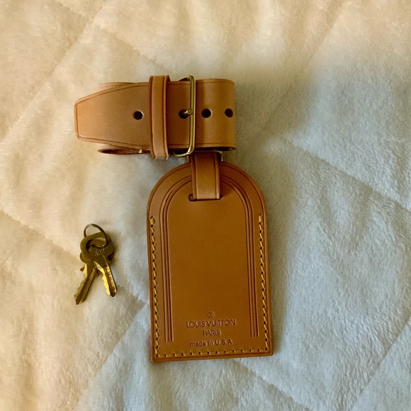 Authentic Louis Vuitton Vachetta luggage travel tag. - Picture 5 of 5